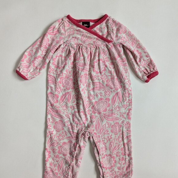 Tea Collection Bundle 3 Rompers Baby Girl 0-3 Months Pinks & Purples - Picture 7 of 14